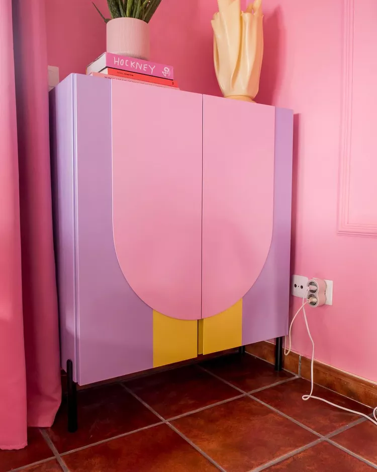 Ikea Ivar hack - kids room, pink wardrobe