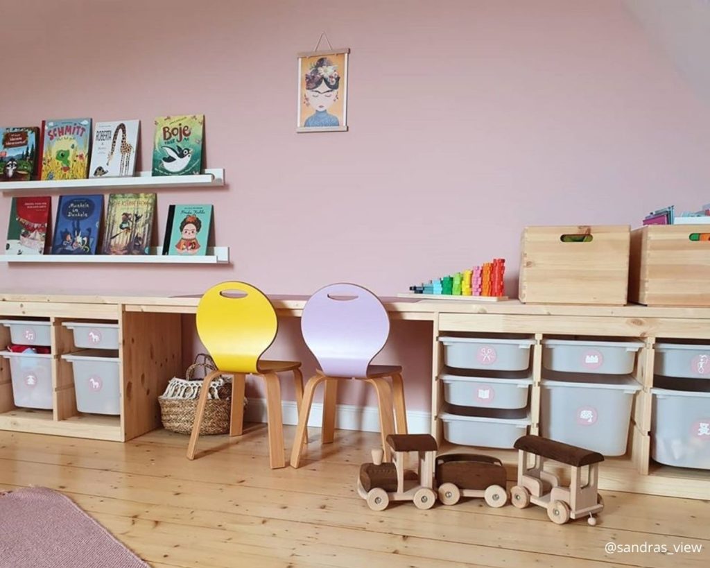 IKEA Montessori Hack - desks and storage